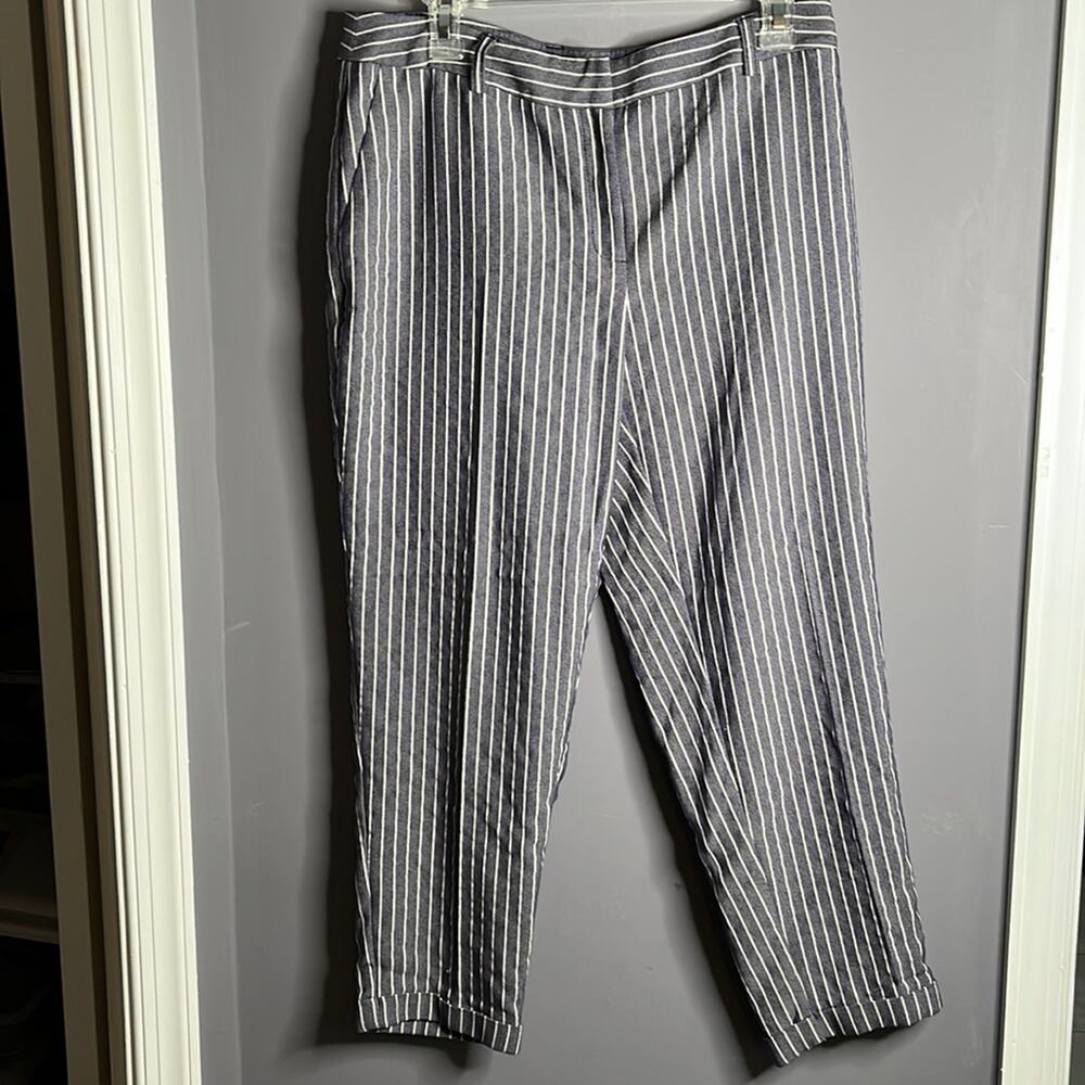 Jones New York Grace Ankle Navy Striped Grace Ankle Pants Size 8